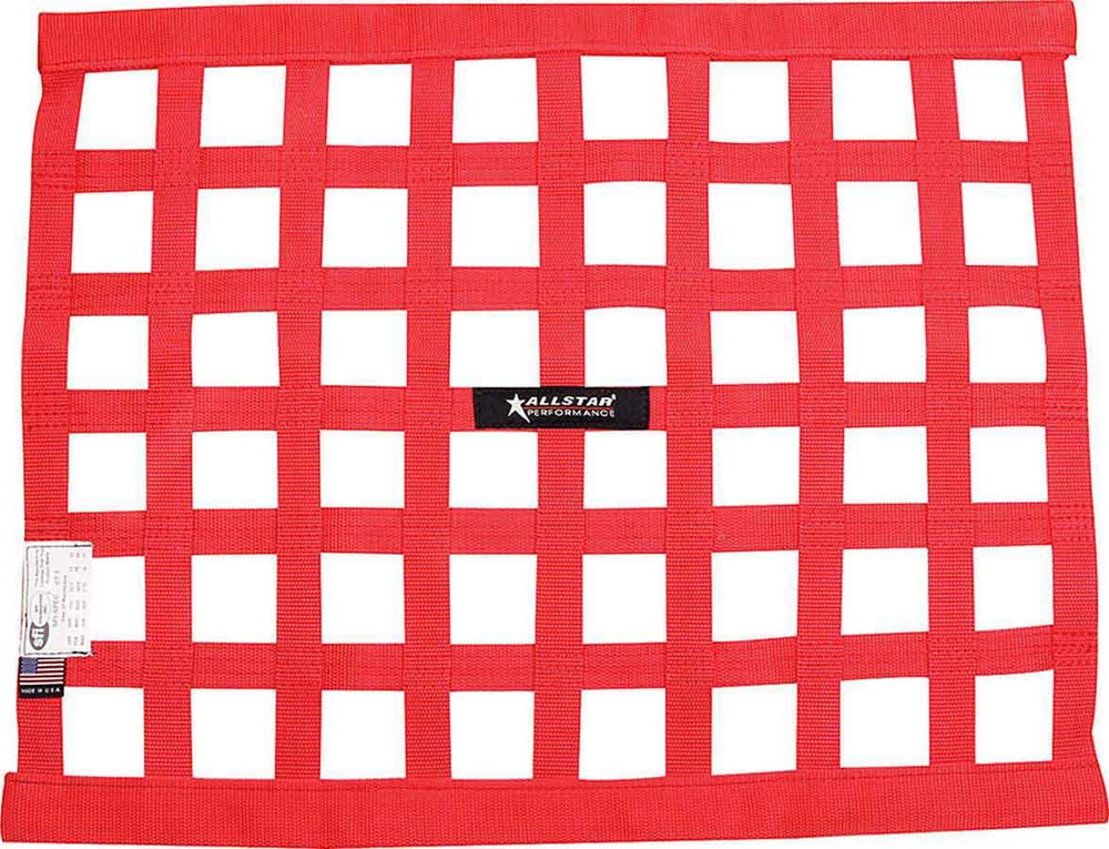 Allstar Performance Window Net Border Style 18 X 24 Sfi Red All10287