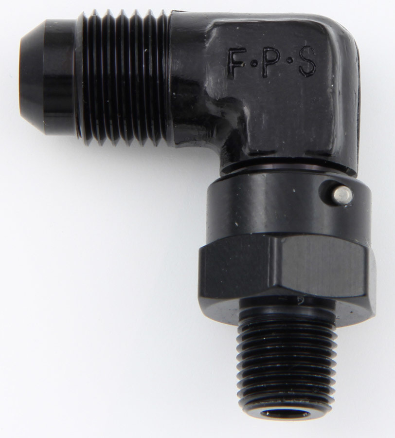 Fragola #6 x 1/8 MPT 90 Deg Swivel Adapter Black FRG499162-BL