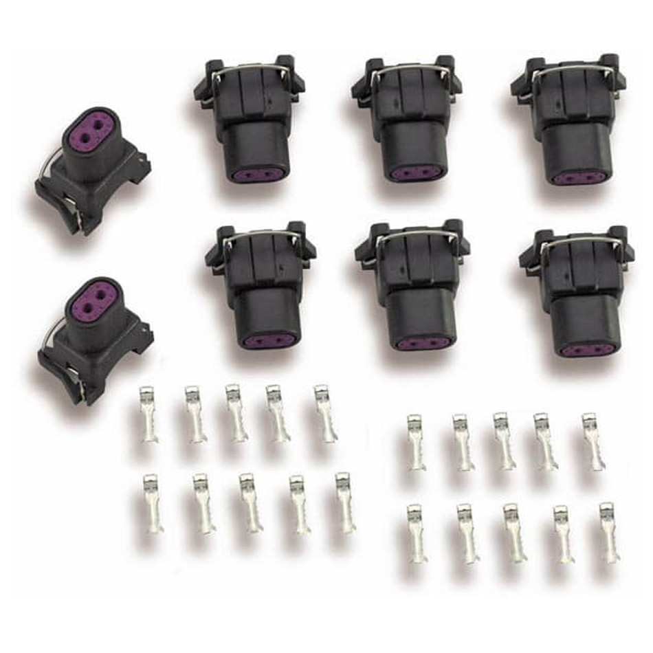 Holley Delphi Injector Terminal & Connector Kit 8pk HLY534-112