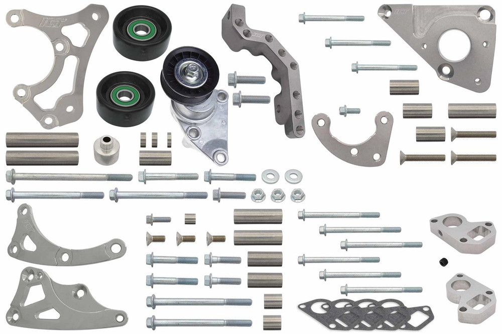 Ict Billet LS Truck Turbo Alternatr Power Steering Bracket ICT551565LS0WP-3