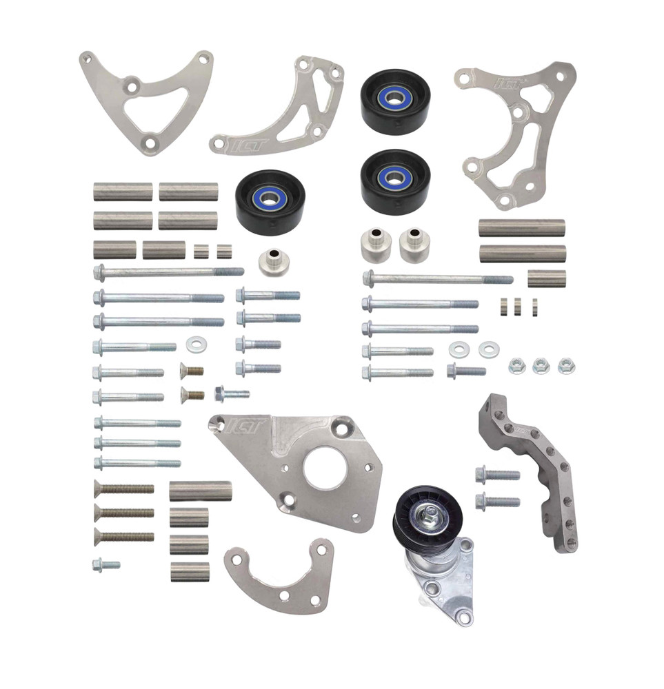 Ict Billet LS Truck Alternator Powe r Steering Pump Bracket ICT551569LS0-3