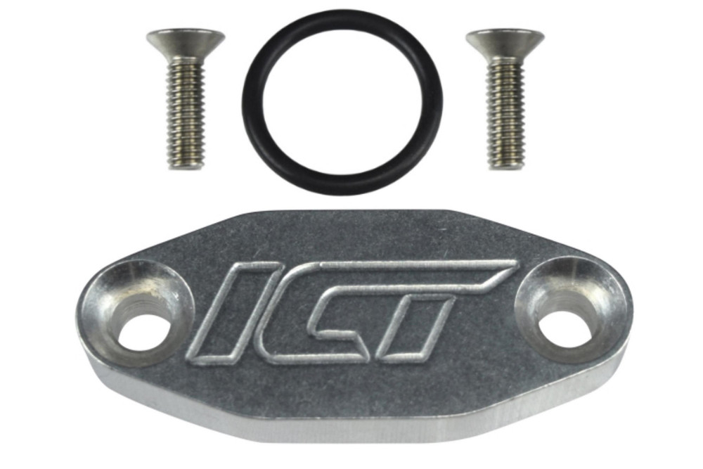 Ict Billet Oil Port Adapter Cooler Delete Block Off Plate ICT551621