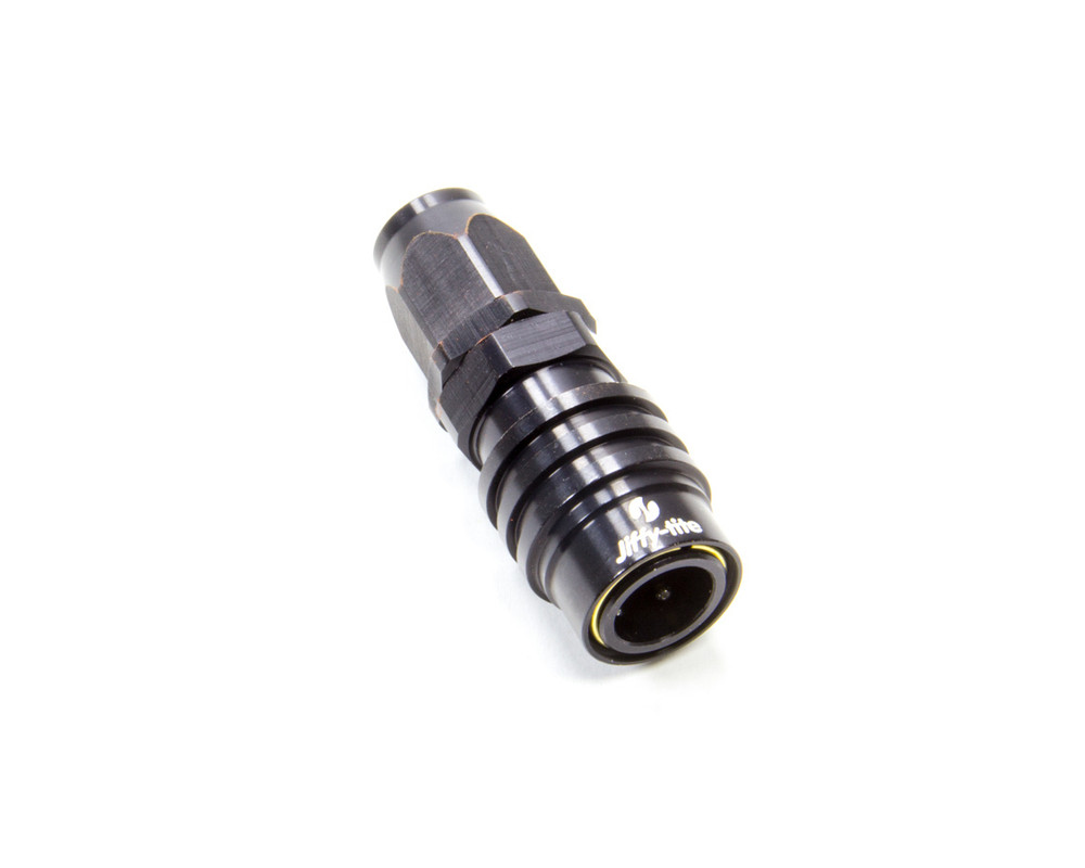 Jiffy-tite Q/R #6 Straight Hose End Black JFT31606J