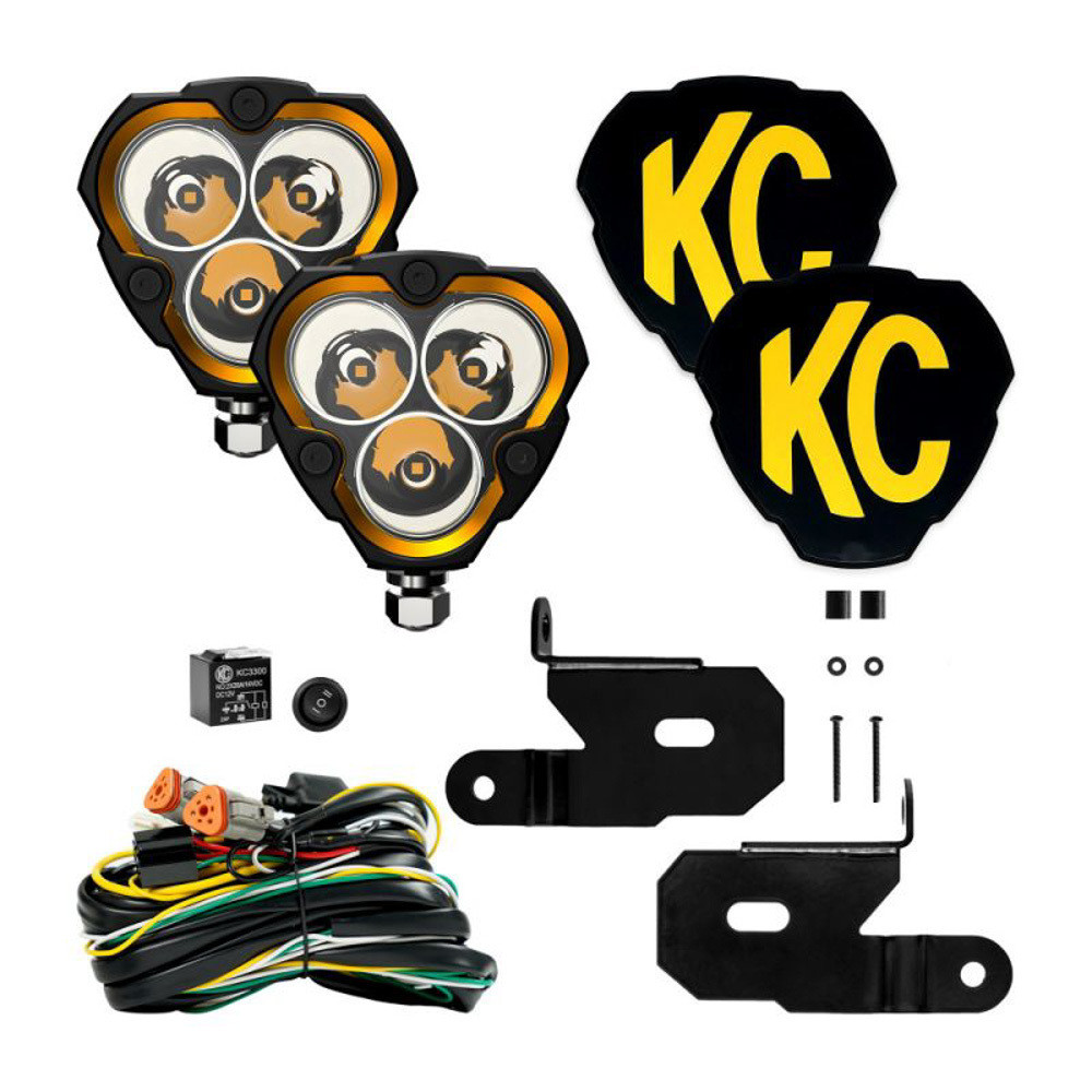 Kc Hilites Flex Era 3 Light Spot Be Am W/A-Pillar Bracket 97128