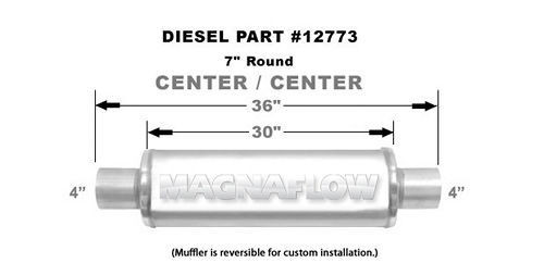 Magnaflow Perf Exhaust Muffler Stainless 4in Center In/Out MAG12773