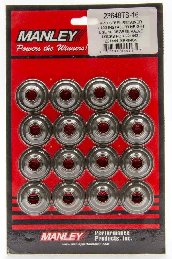 Manley 1.580 Spring Retainers 10 Degree - Tool Steel 23648Ts-16