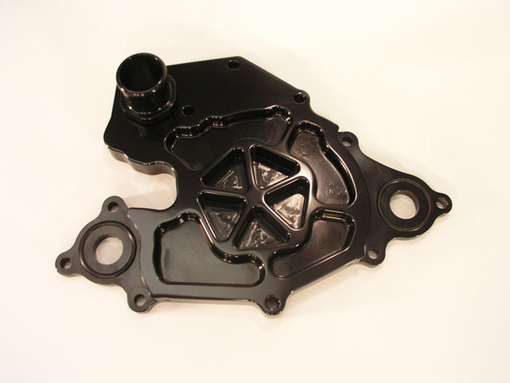 Meziere Hemi H/F Water Pump Back Plate - Black MEZWP315S