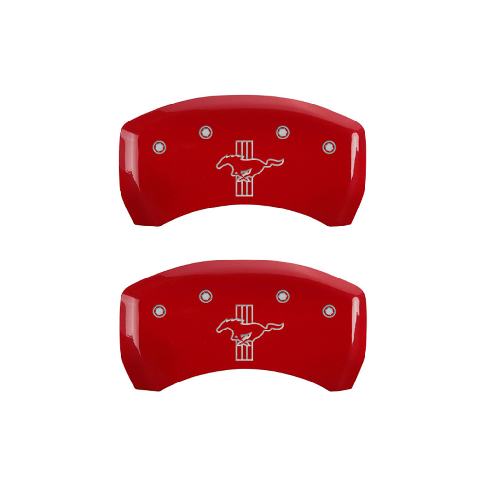 Mgp Caliper Cover 05-10 Mustang Caliper Covers Red MGP10197SMB1RD