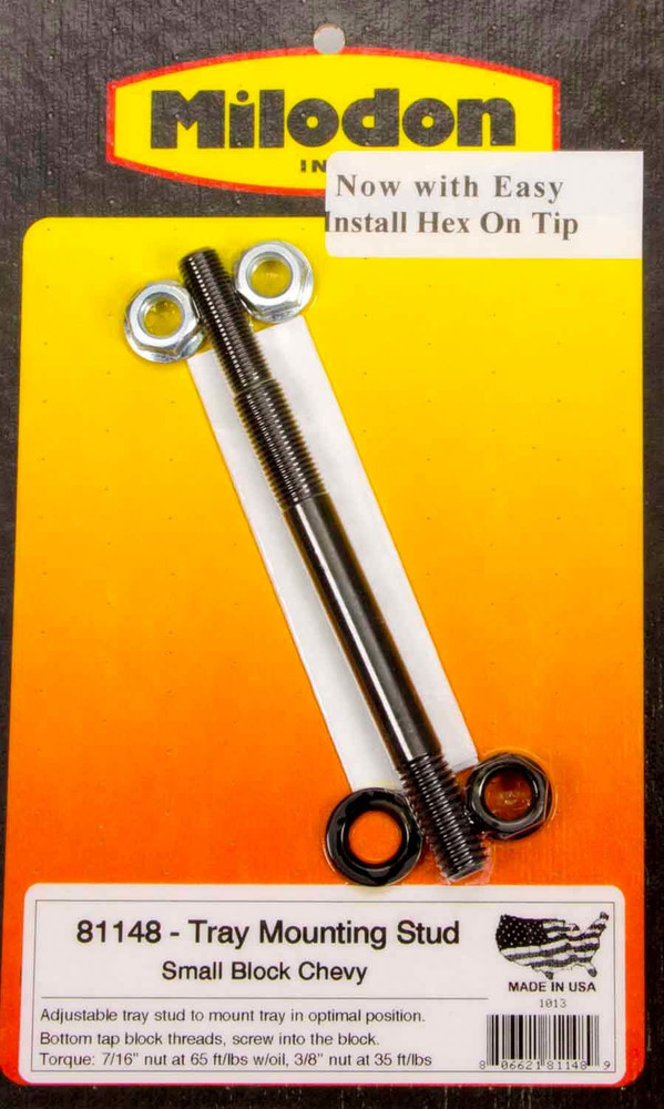 Milodon 7/16in Windage Tray Stud MIL81148 Milodon 7/16in Windage Tray Stud MIL81148