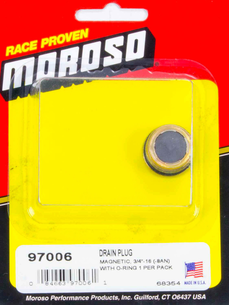 Moroso Magnetic Drain Plug - 3/4-16 MOR97006