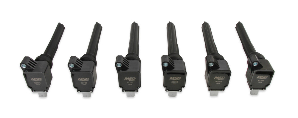 Msd Ignition Coil Set Ford Ecoboost 3.5L V6 2017-Up - Black 827063