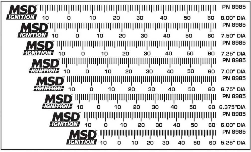Msd Ignition Timing Tape Kit - Universal (8) MSD8985