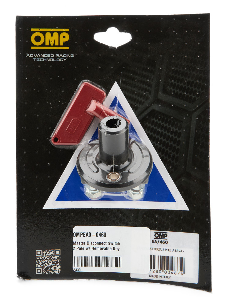 Omp Racing, Inc. Master Disconnect Switch 2 Pole w/ Removable Key OMPEA0-0460