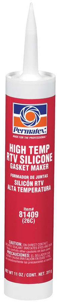 Permatex Hi-Temp RTV Silicone Red 11oz Cartridge PEX81409 Permatex Hi-Temp RTV Silicone Red 11oz Cartridge PEX81409
