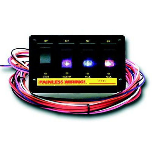 Painless Wiring 4-Switch Lighted Rocker Switch Panel 50404