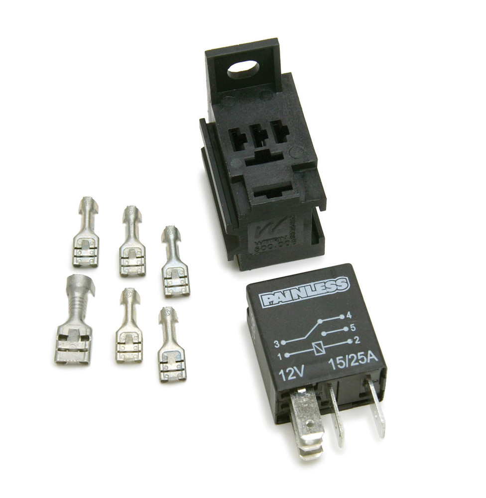 Painless Wiring Micro Relay w/Base & Ter minals PWI80136