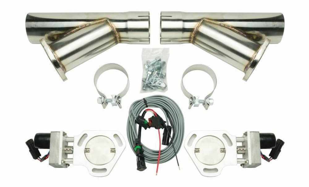 Pypes Performance Exhaust Dual Electric Exhaust Cutout 3in w/Y-Pipes PYPHVE10K3 Pypes Performance Exhaust Dual Electric Exhaust Cutout 3in w/Y-Pipes PYPHVE10K3