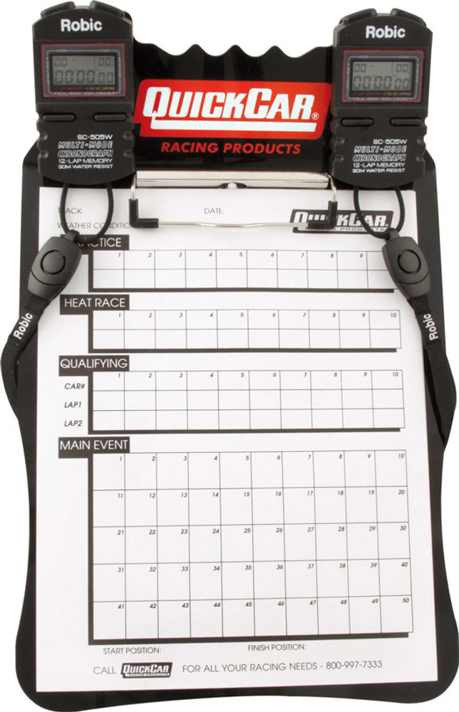 Quickcar Racing Products Clipboard Timing System Black QRP51-052 Quickcar Racing Products Clipboard Timing System Black QRP51-052