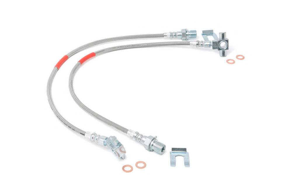 Rough Country Front Extended Stainless Steel Brake Lines for 4 RCS89340S