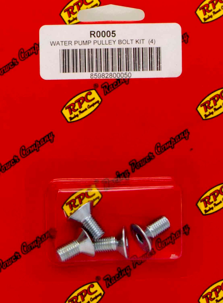 Racing Power Co-packaged Bolt Kit For SBC/BBC Alum LWP Pulley 4pk RPCR0005