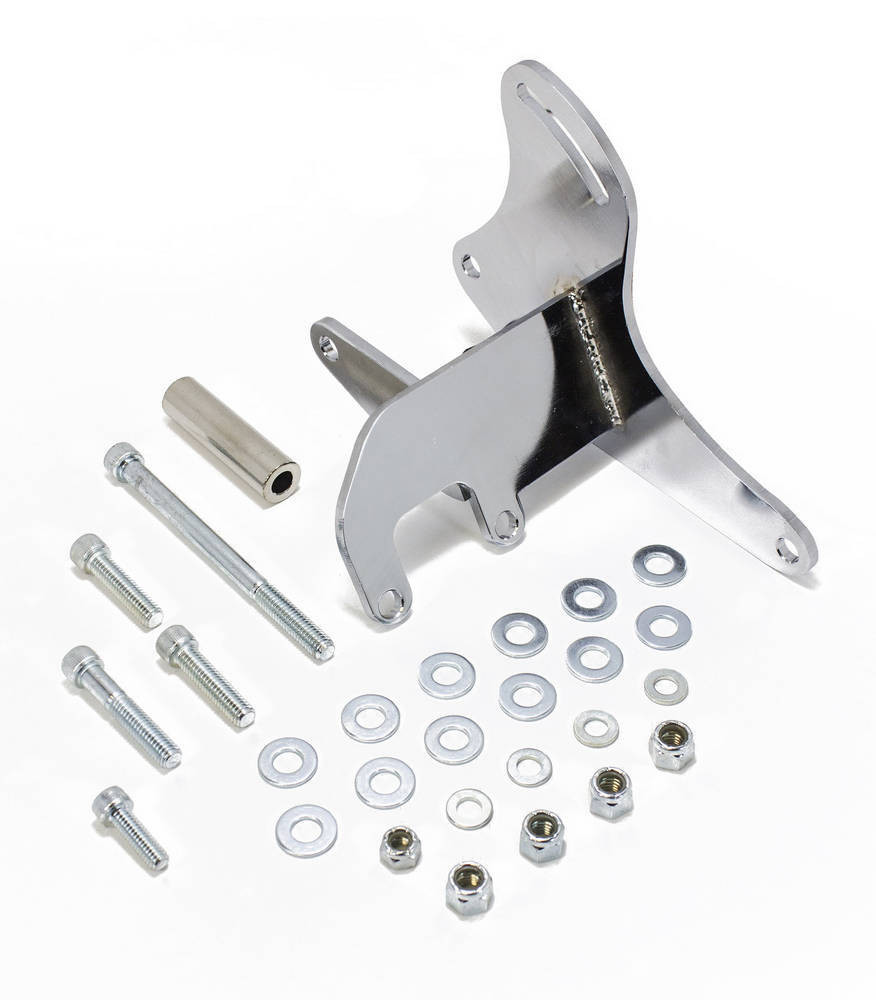 Racing Power Co-packaged SB Chevy Driver Side Alt ernator Bracket - Chrome RPCR3834