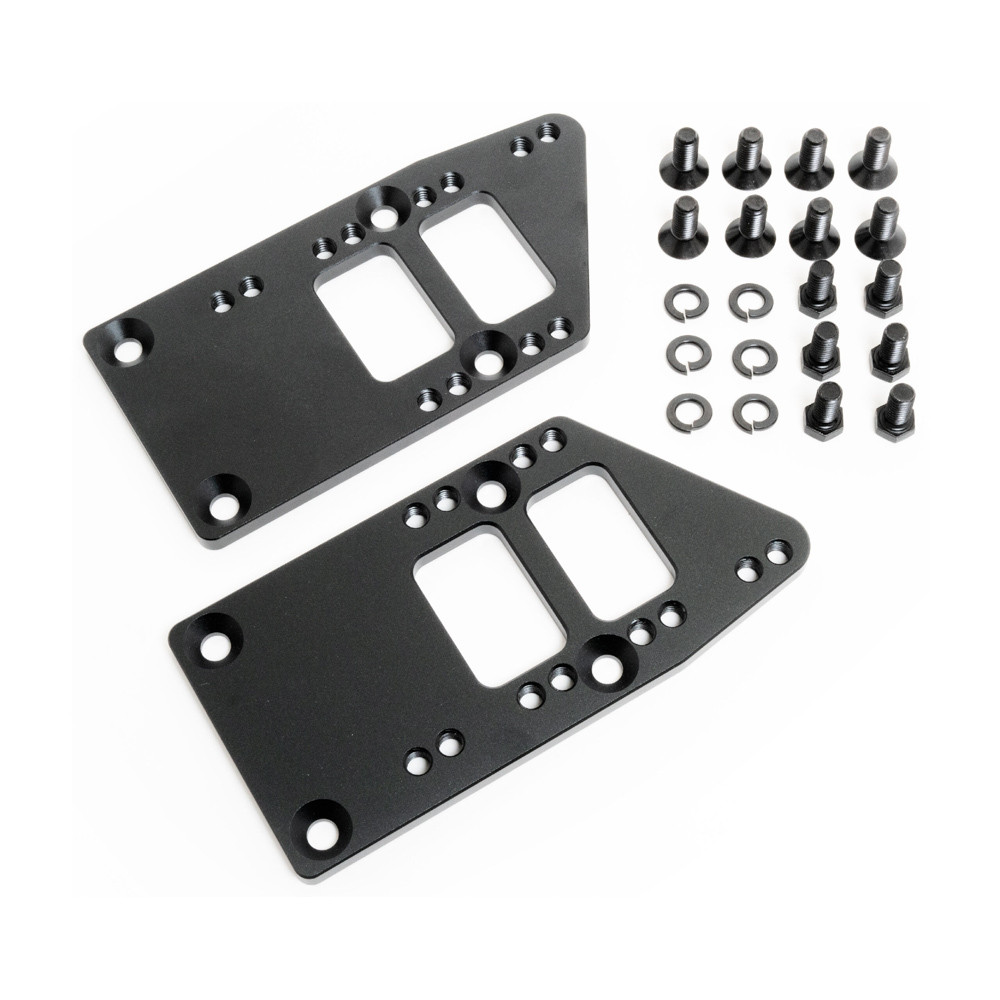 Racing Power Co-packaged Billet LS Motor Mount Adapter Plates Black RPCR5140BK
