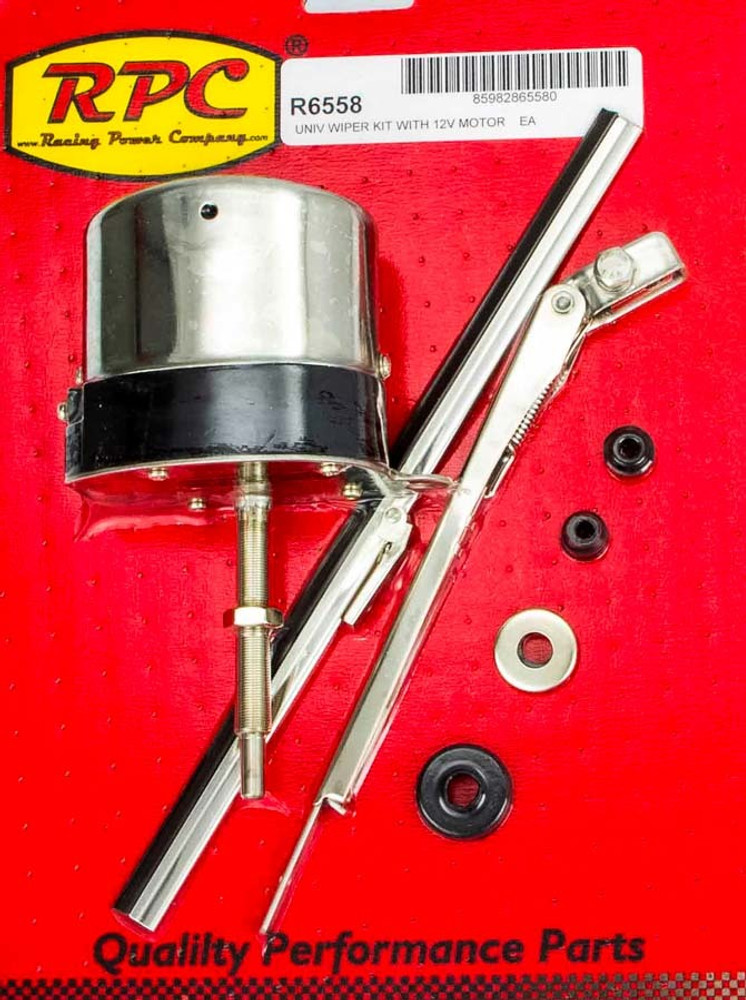 Racing Power Co-packaged 12v S/S Wiper Motor w/Arm & Blade RPCR6558 Racing Power Co-packaged 12v S/S Wiper Motor w/Arm & Blade RPCR6558