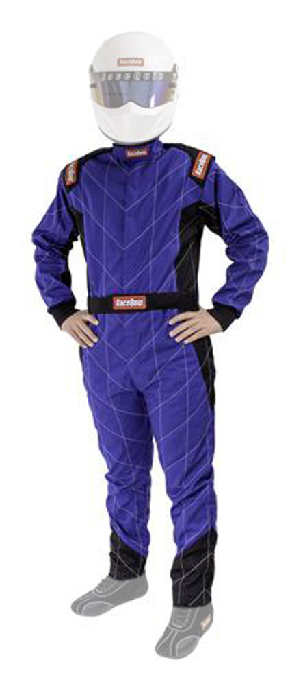 Racequip Suit Chevron Blue Small Sfi-1 130922Rqp
