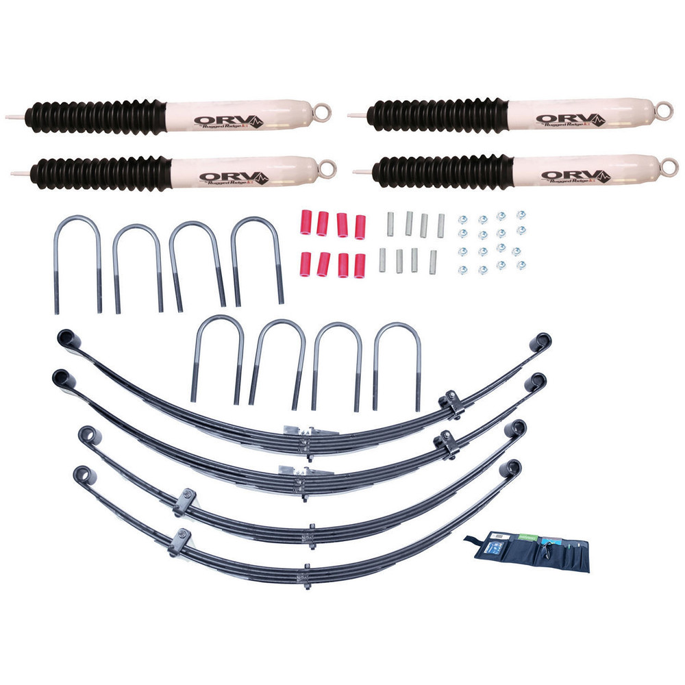 Rugged Ridge Suspension Lift Kit  4 I nch  Shocks; 55-75 Jeep RUG18415.14