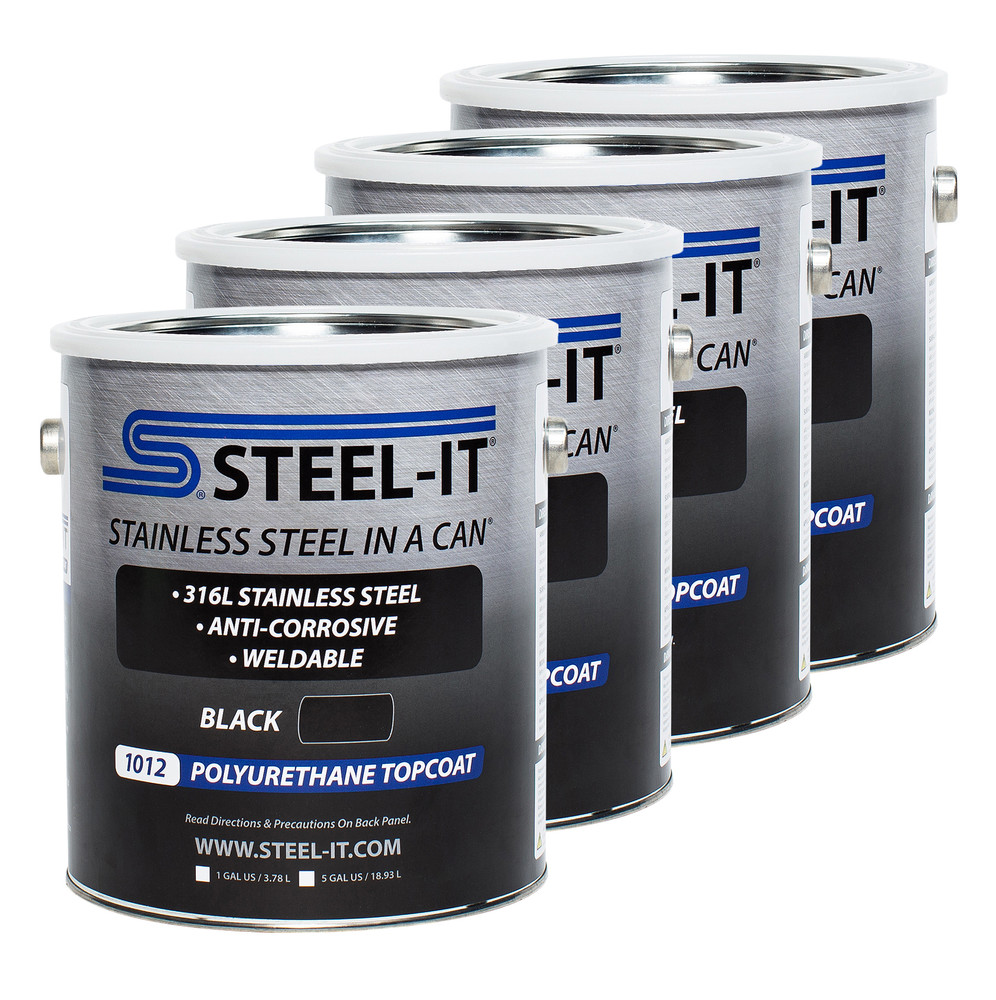 Steel-it Black Polyurethane Case 4 x 1 Gallon STLCASE1012G