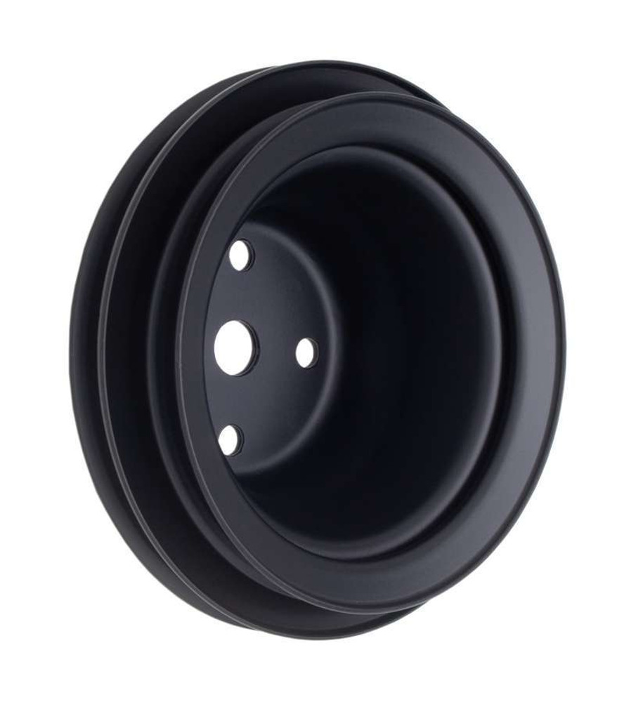 Trans-dapt BBC LWP Water Pump Pulley 2 Groove Black TRA8623