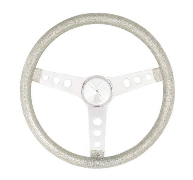 Grant Steering Wheel Mtl Flake Silver /Spoke Chrm 13.5 8444
