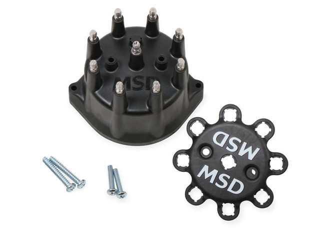 Msd Ignition Distributor Cap Marine For Bbf #83507 Black 84318