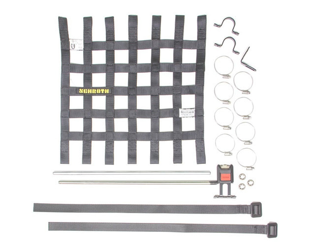 Schroth Racing Window Net Kit Black 16In X 16In W/Hardware Sr 09043-0 Schroth Racing Window Net Kit Black 16In X 16In W/Hardware Sr 09043-0