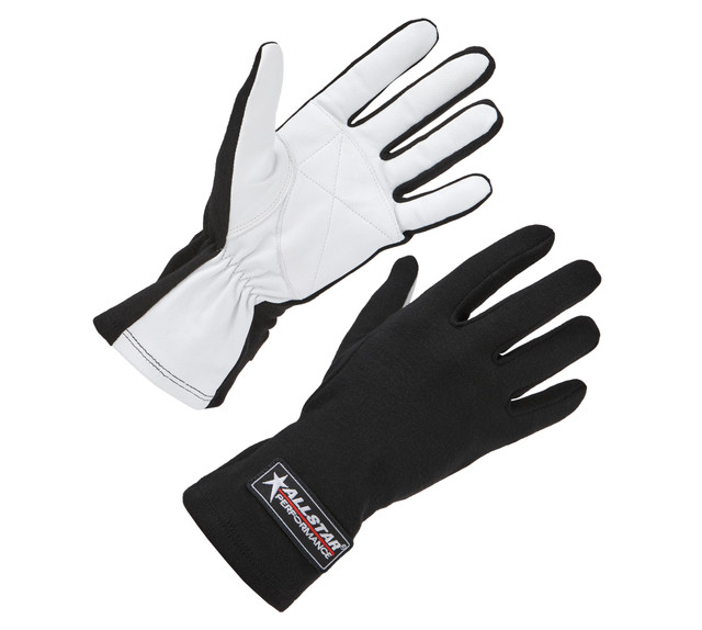 Allstar Performance Racing Gloves Non-SFI S/L Black Medium (ALL910012)