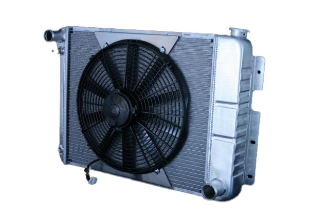 Dewitts Radiator Radiator w/Fans Camaro 67-69 SBC Man Trans Raw (DEW32-4139004M)