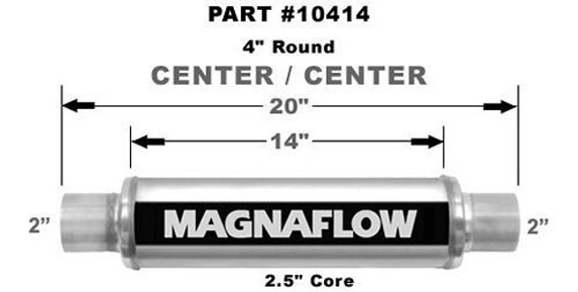 Magnaflow Perf Exhaust Stainless Steel Muffler (MAG10414)