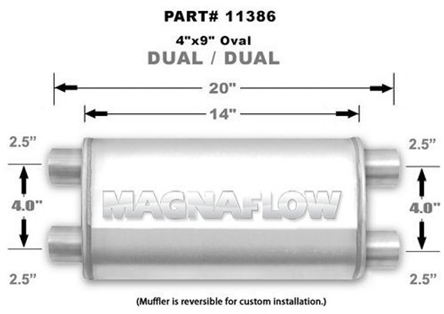 Magnaflow Perf Exhaust Stainless Steel Muffler (MAG11386)
