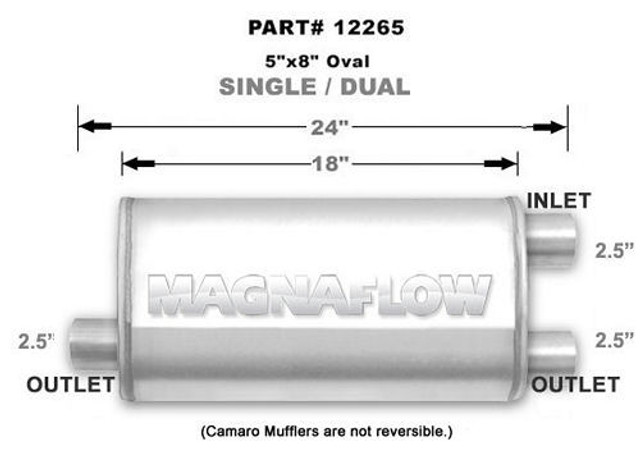 Magnaflow Perf Exhaust Stainless Steel Muffler (MAG12265)