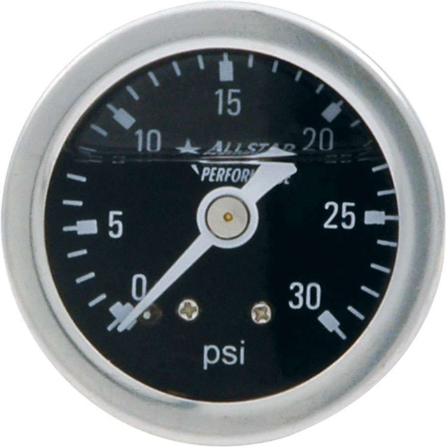 Allstar Performance 1.5In Gauge 0-30 Psi Liquid Filled All80202