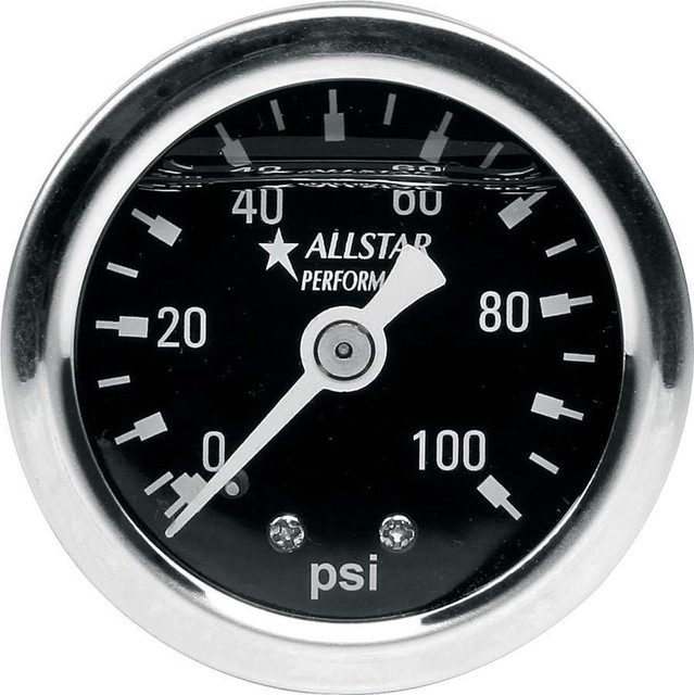 Allstar Performance 1.5In Gauge 0-100 Psi Liquid Filled All80206