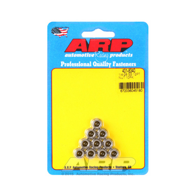 Arp 1/4-20 Ss 12Pt Nut Kit (10Pk) 401-8340