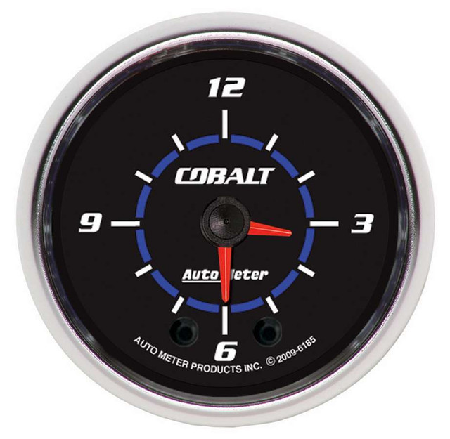 Autometer 2-1/16 Cobalt Hi-Def Clock 6185