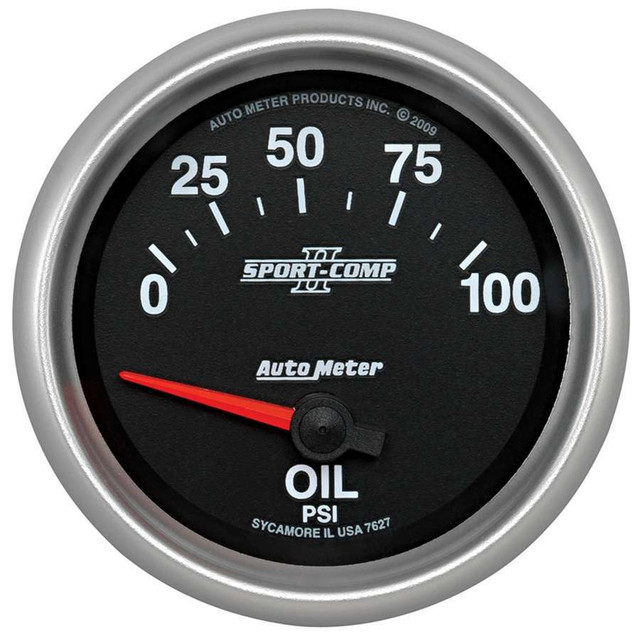 Autometer 2-5/8 Sc Ii Oil Press Gauge 100 Psi - Electric 7627
