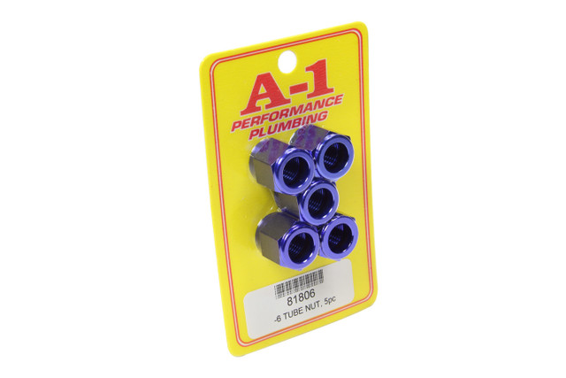 A-1 Products #6 An Aluminum Tube Nut 5Pk A1P81806