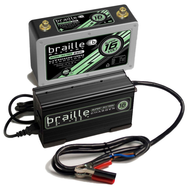 Braille Auto Battery Lithium Ion Super 16 Volt Battery W/Charger Brbb169Lc