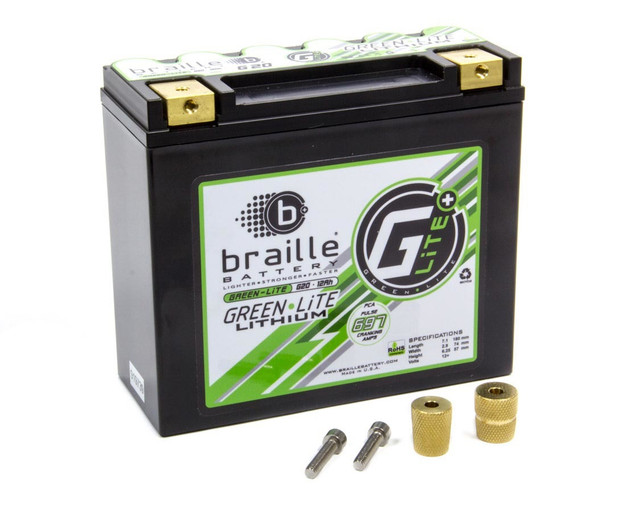 Braille Auto Battery Lithium 12 Volt Battery Green Lite 697 Amps G20