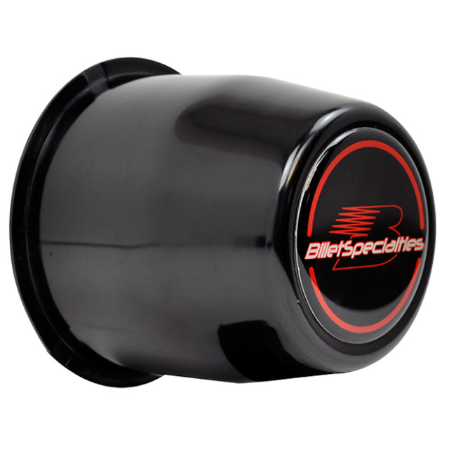 Billet Specialties Center Cap Push Tru 3.1 89 Cb Black 3-1/8In Tall 999083B