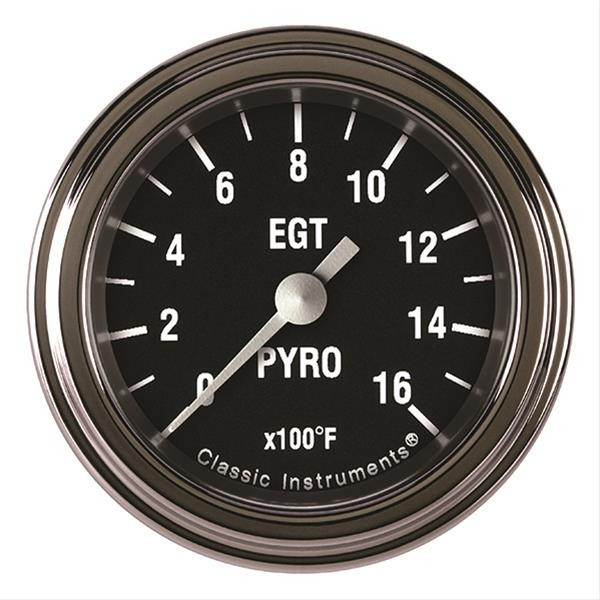 Classic Instruments Hot Rod Pyrometer 2-1/8 Full Sweep Hr198Slf