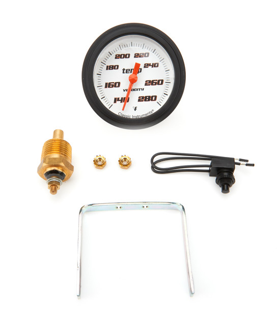 Classic Instruments Velocity White Temperatu Re Gauge 2-5/8 Full Swee Vs326Wblf-08